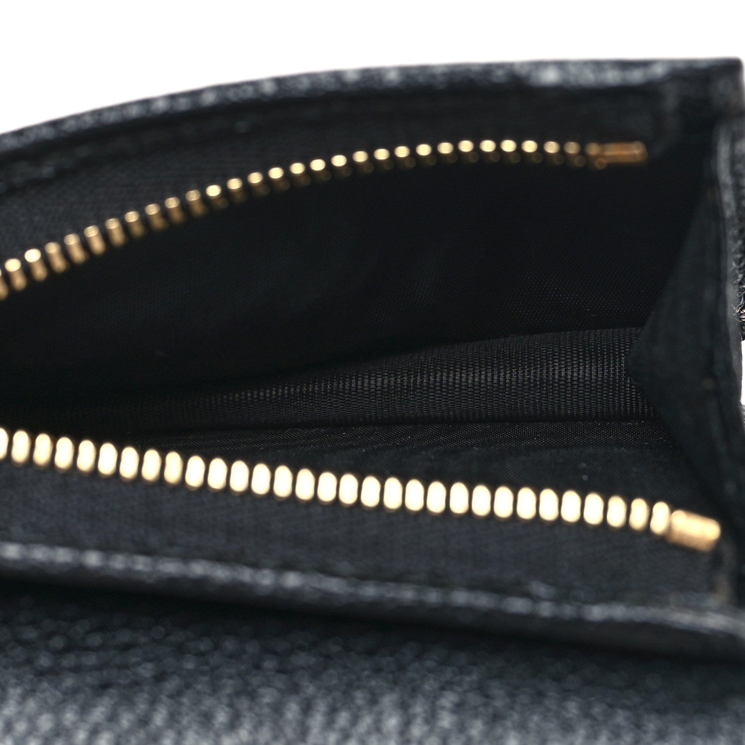 Gucci Grainy Calfskin Zumi Chain Card Case Wallet Black 6 of 10