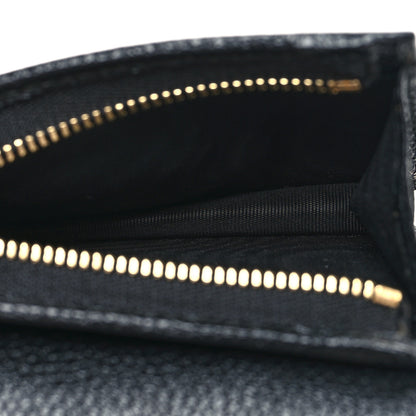 Gucci Grainy Calfskin Zumi Chain Card Case Wallet Black 6 of 10