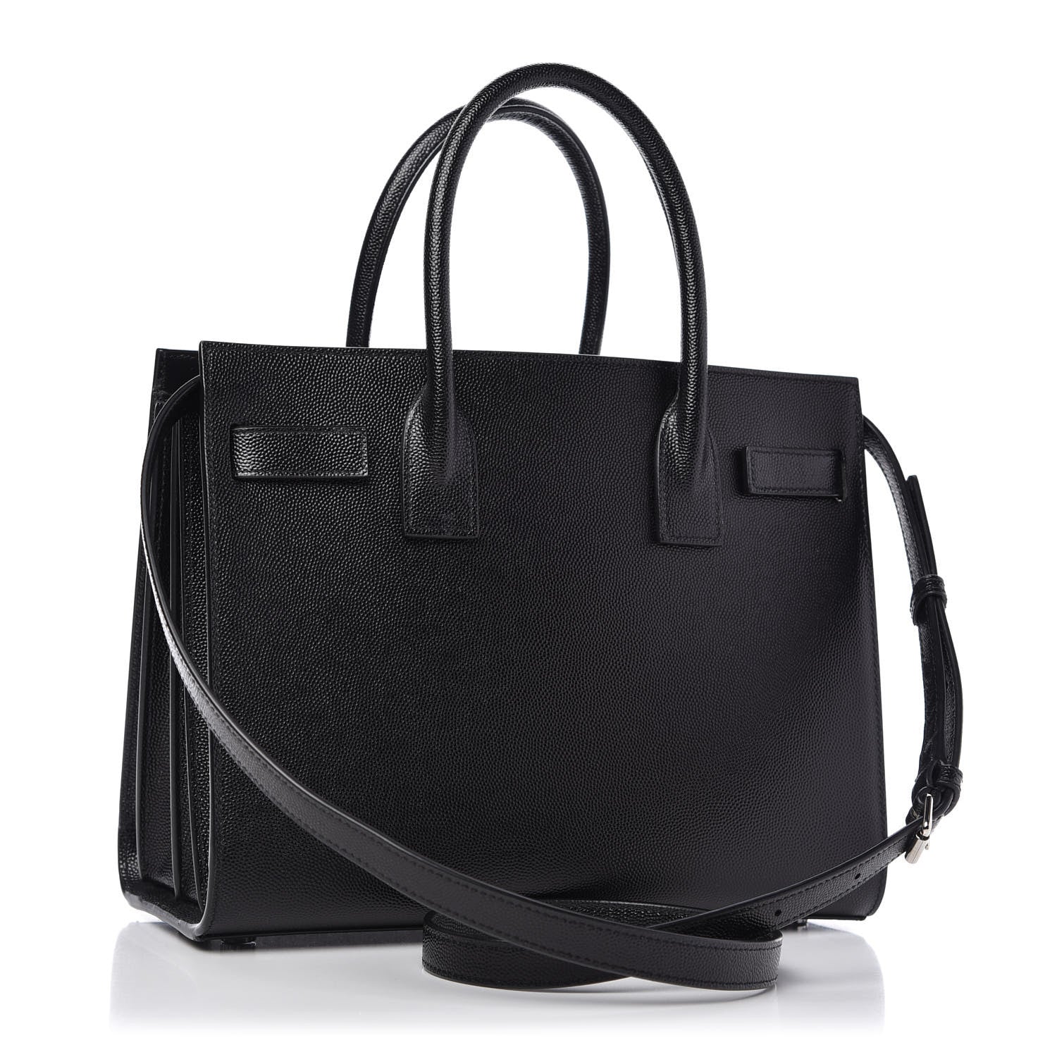 Saint Laurent Grained Calfskin Baby Sac De Jour Black 3 of 8