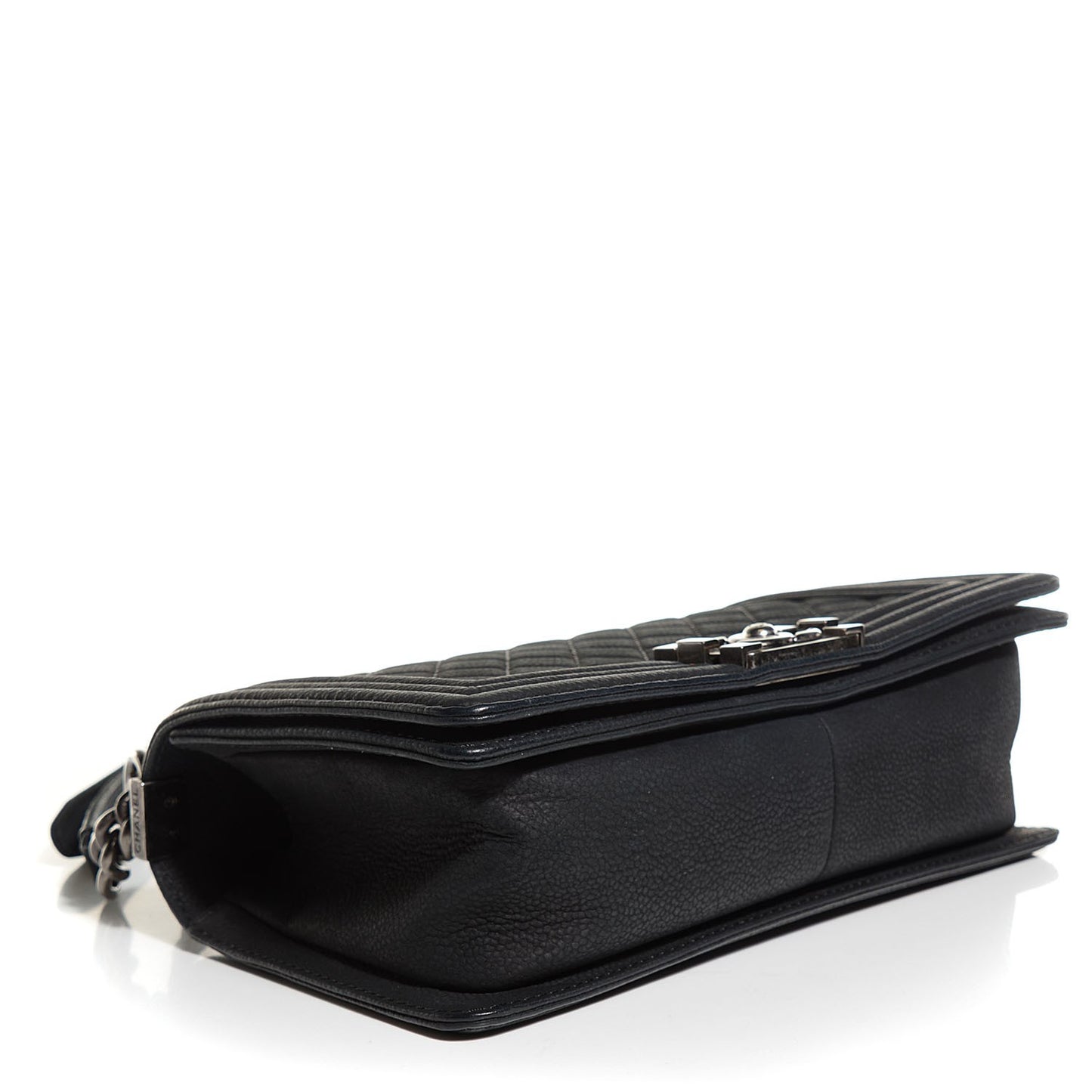 Iridescent Caviar Quilted Medium Boy Flap Black