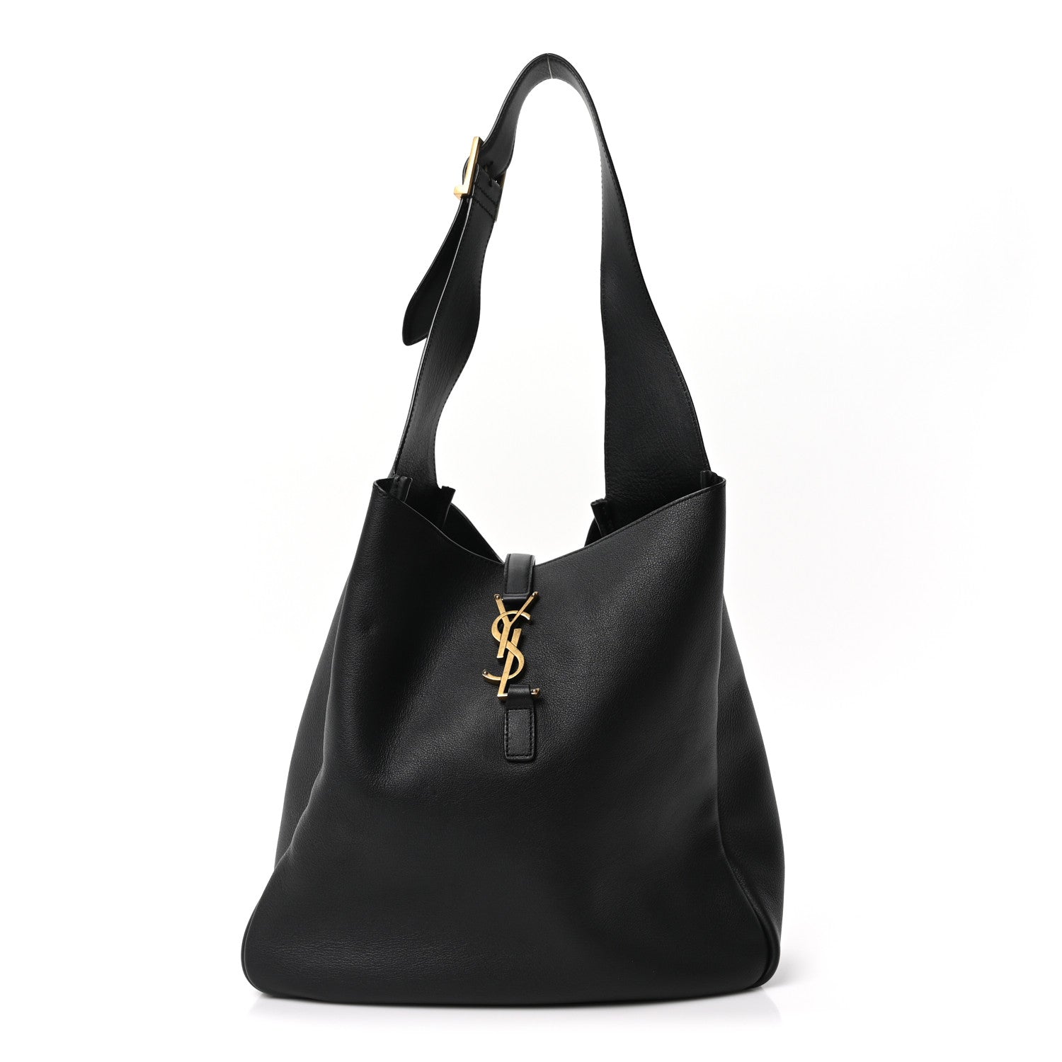 Saint Laurent Smooth Calfskin Large Le 5 A 7 Soft Hobo Black 1 of 10