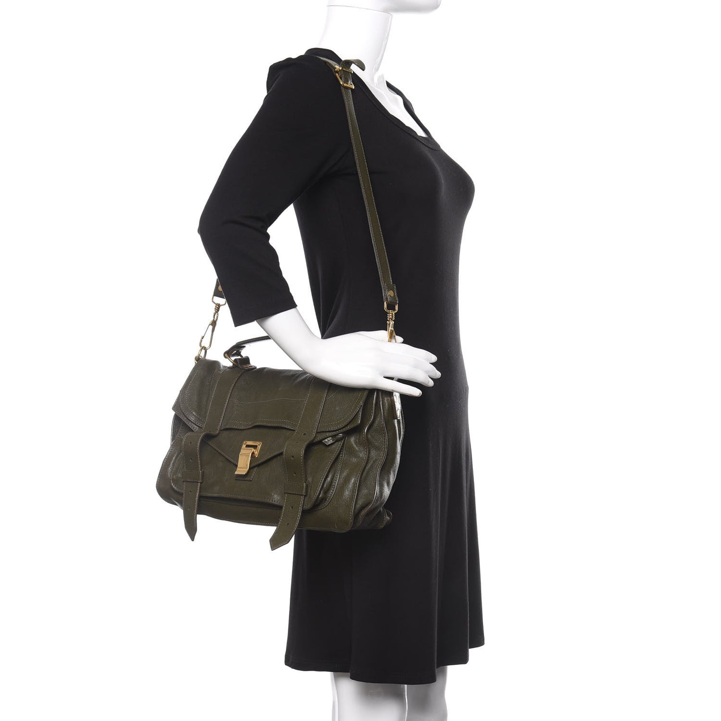 Lambskin PS1 Medium Satchel Military