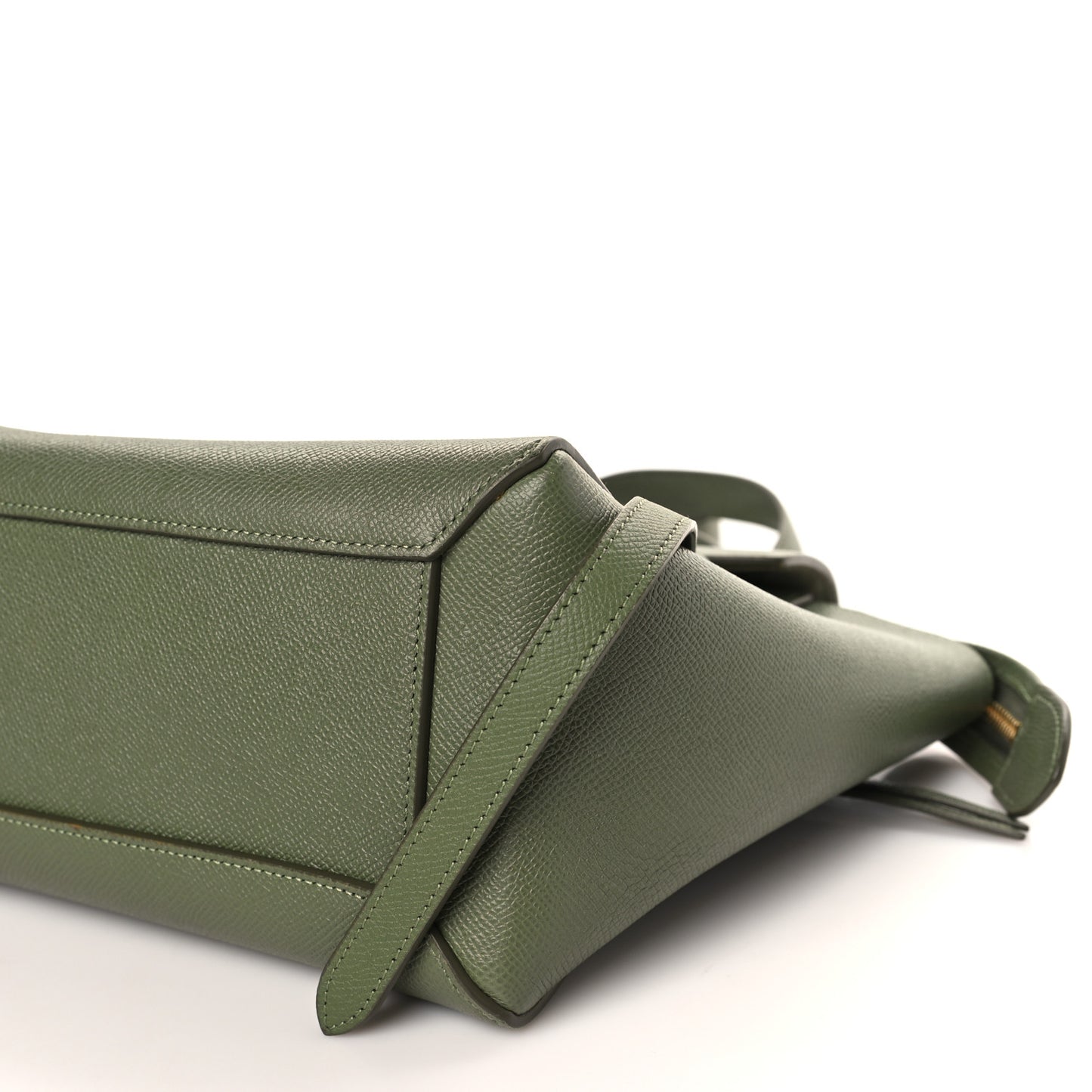 Grained Calfskin Micro Belt Bag Army Green
