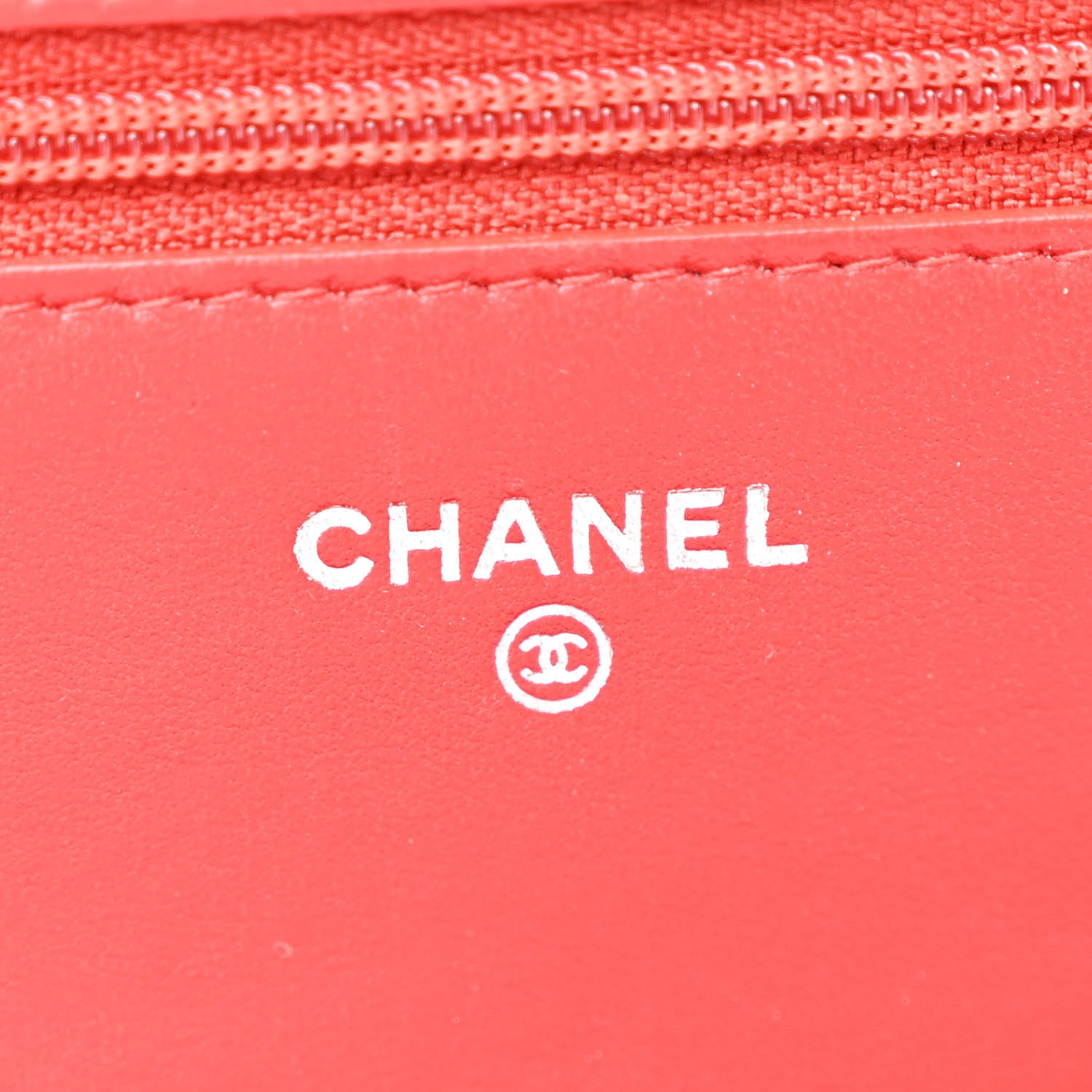 Chanel Lambskin Quilted Boy Wallet On Chain WOC Red 6 of 14