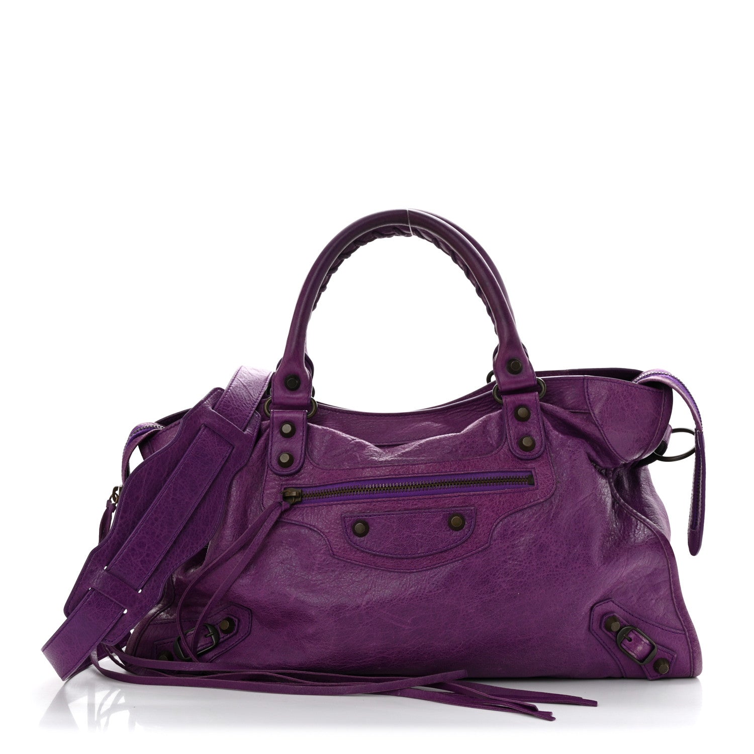 Balenciaga Agneau Classic Hardware City Ultraviolet 1 of 15