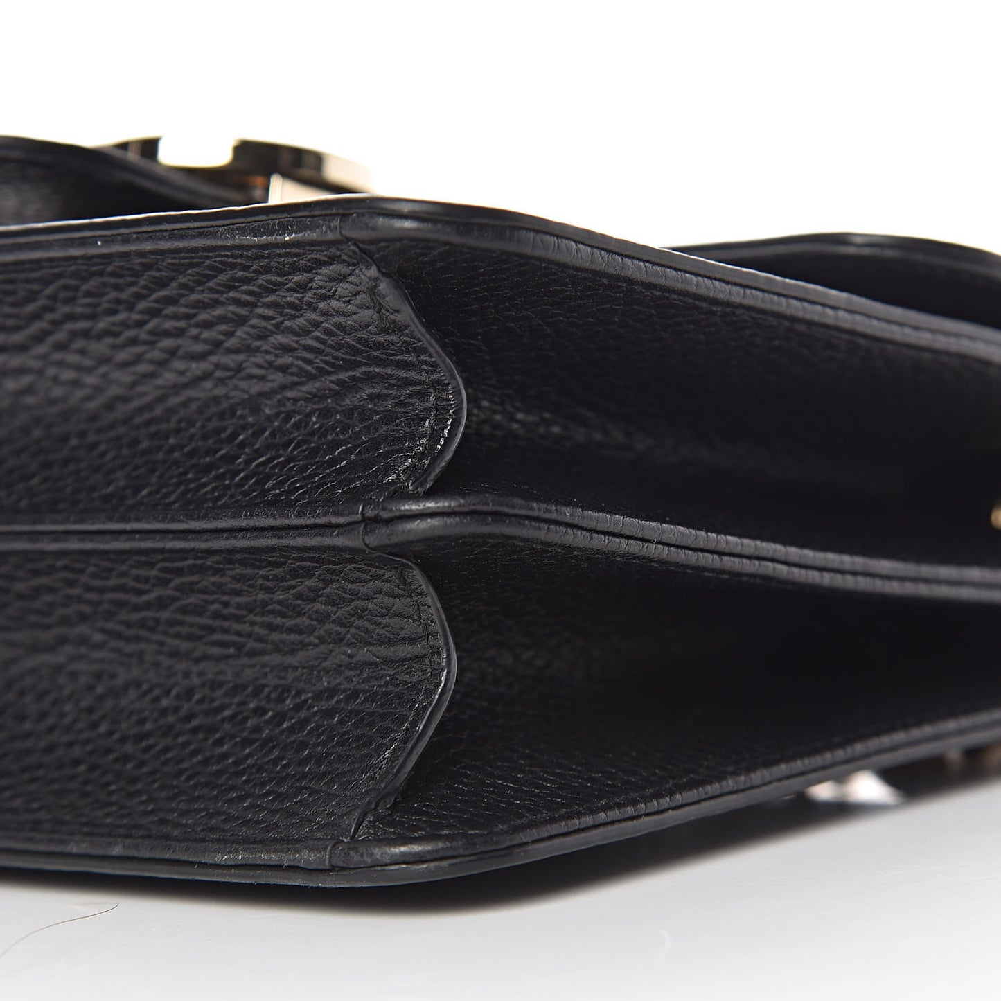 Dollar Calfskin Small Interlocking G Shoulder Bag Black