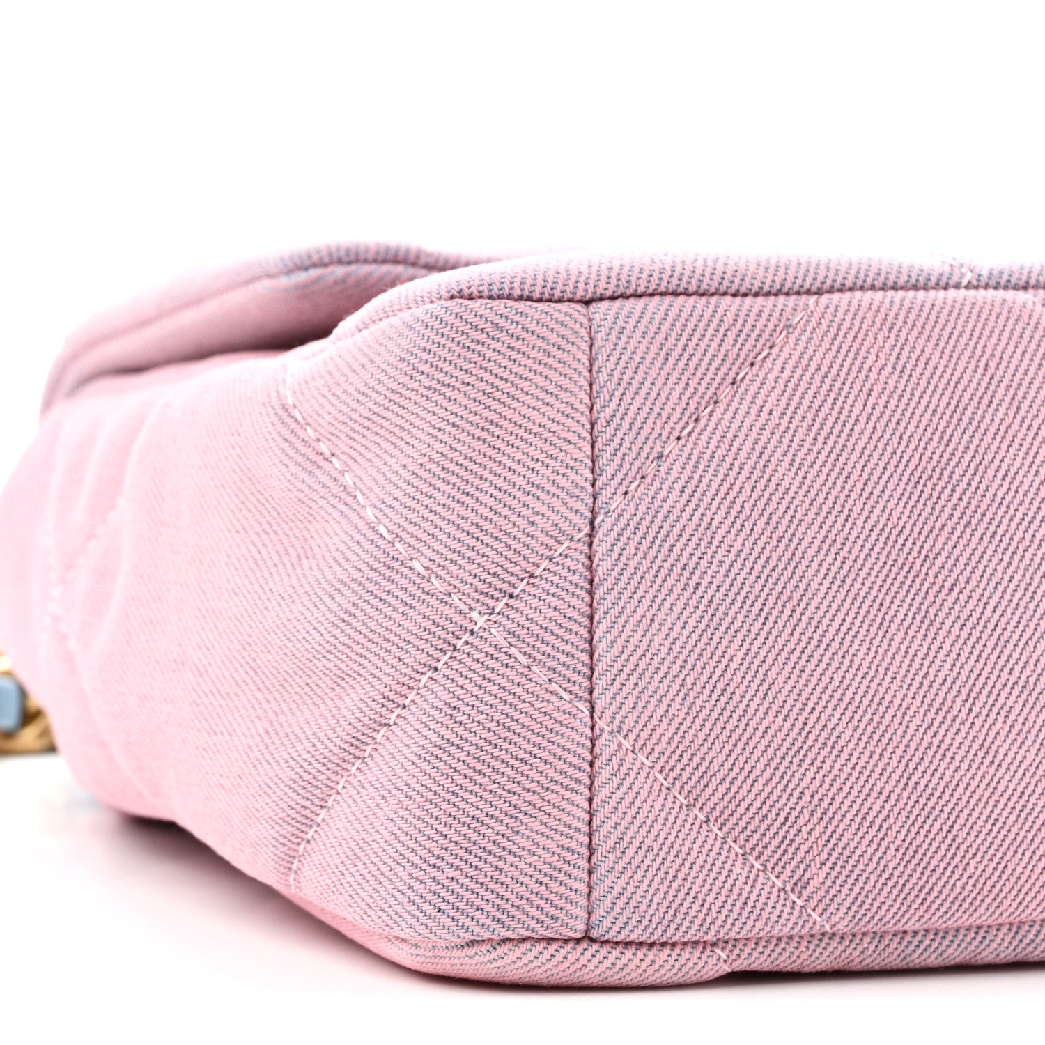 Chanel Denim Quilted Medium Chanel 19 Flap Blue Pink 9 of 11