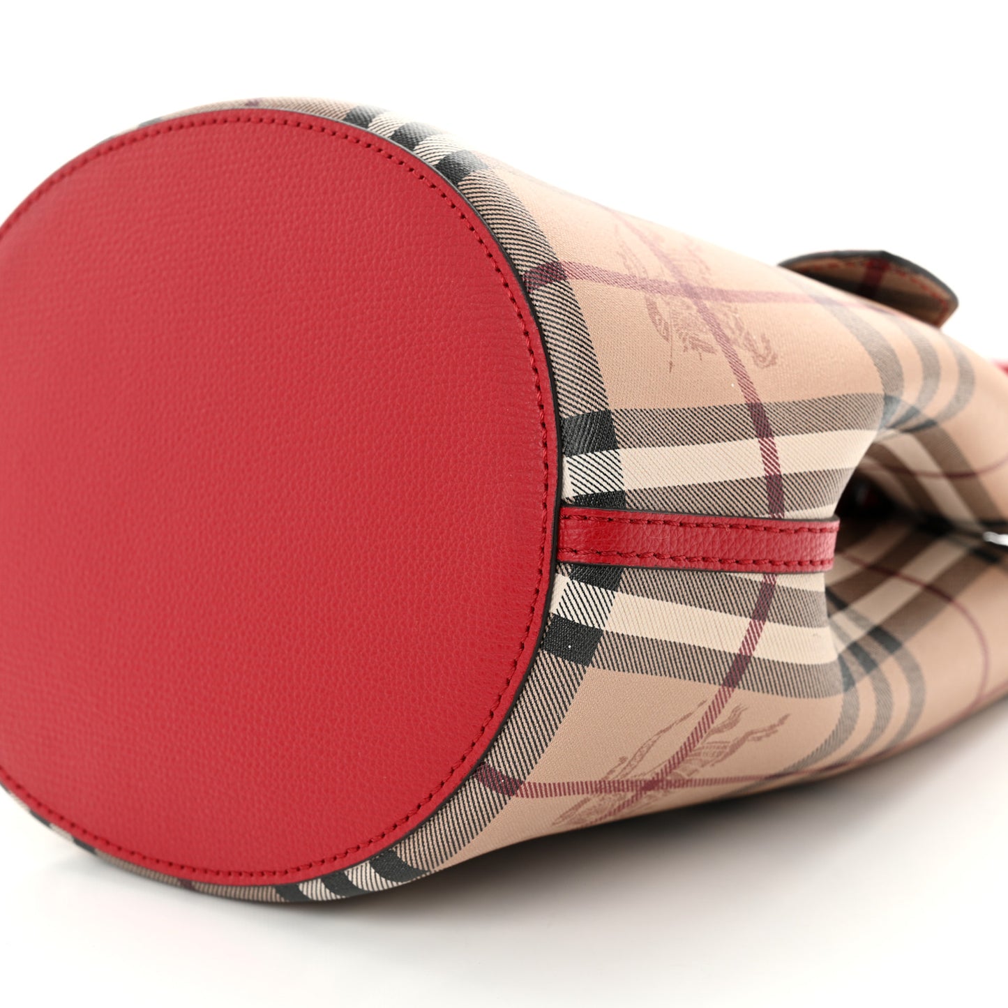 Haymarket Check Colours Small Lorne Bucket Crossbody Poppy Red