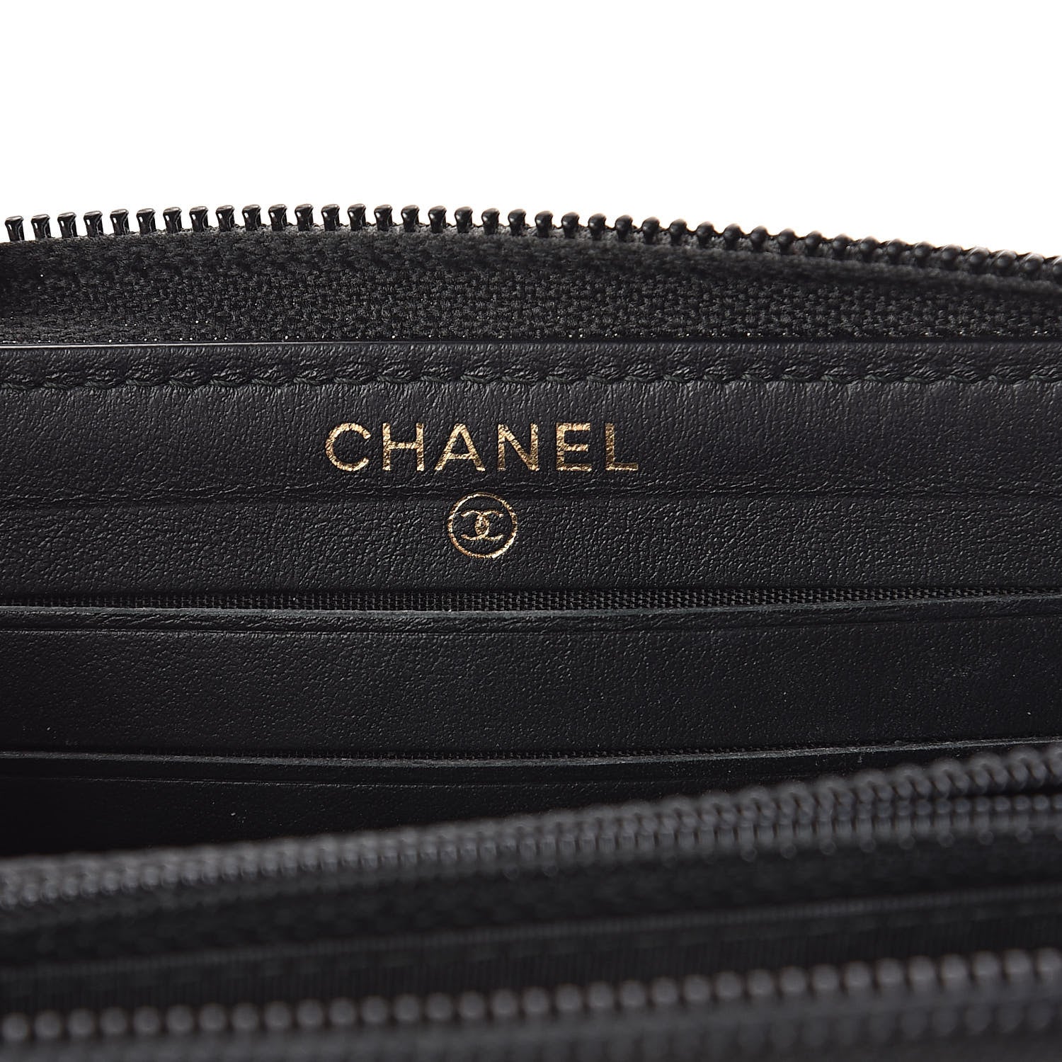 Chanel Caviar Quilted Small Boy Zip Around Wallet Black 6 of 12