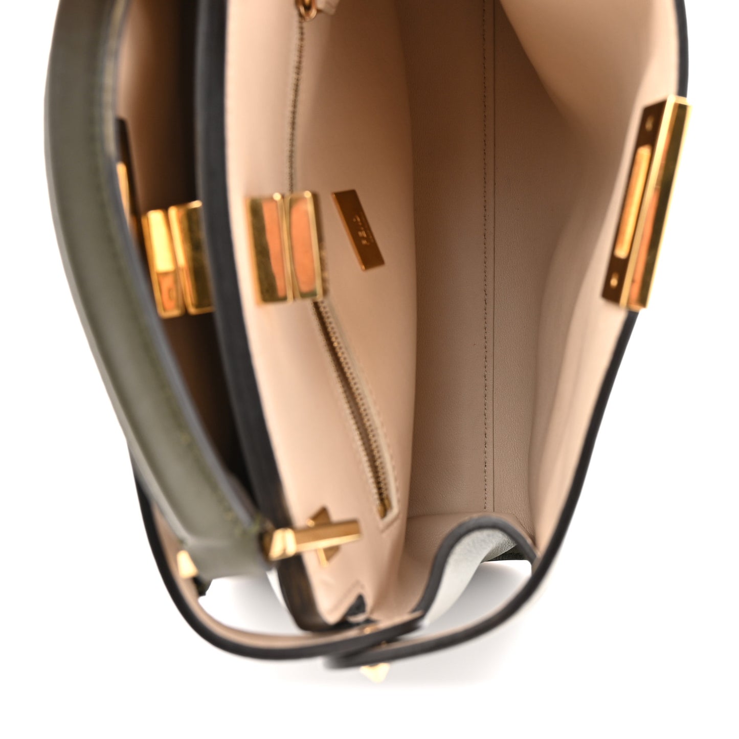 Vitello Tahiti Burro Medium Peekaboo Iconic Essentially Satchel Asparago Camelia