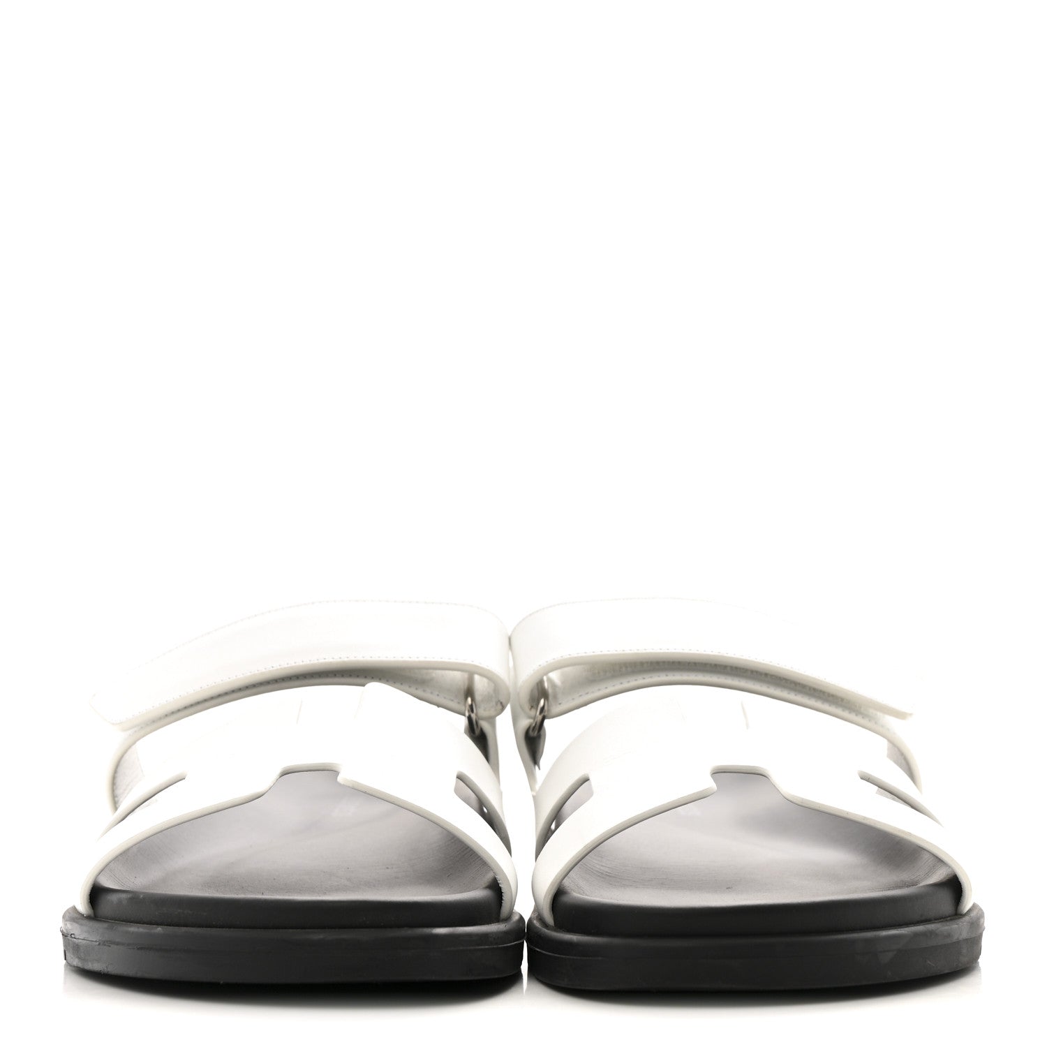 Hermes Calfskin Womens Chypre Sandals 39 White 3 of 12