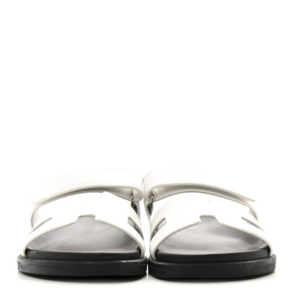 Hermes Calfskin Womens Chypre Sandals 39 White 3 of 12