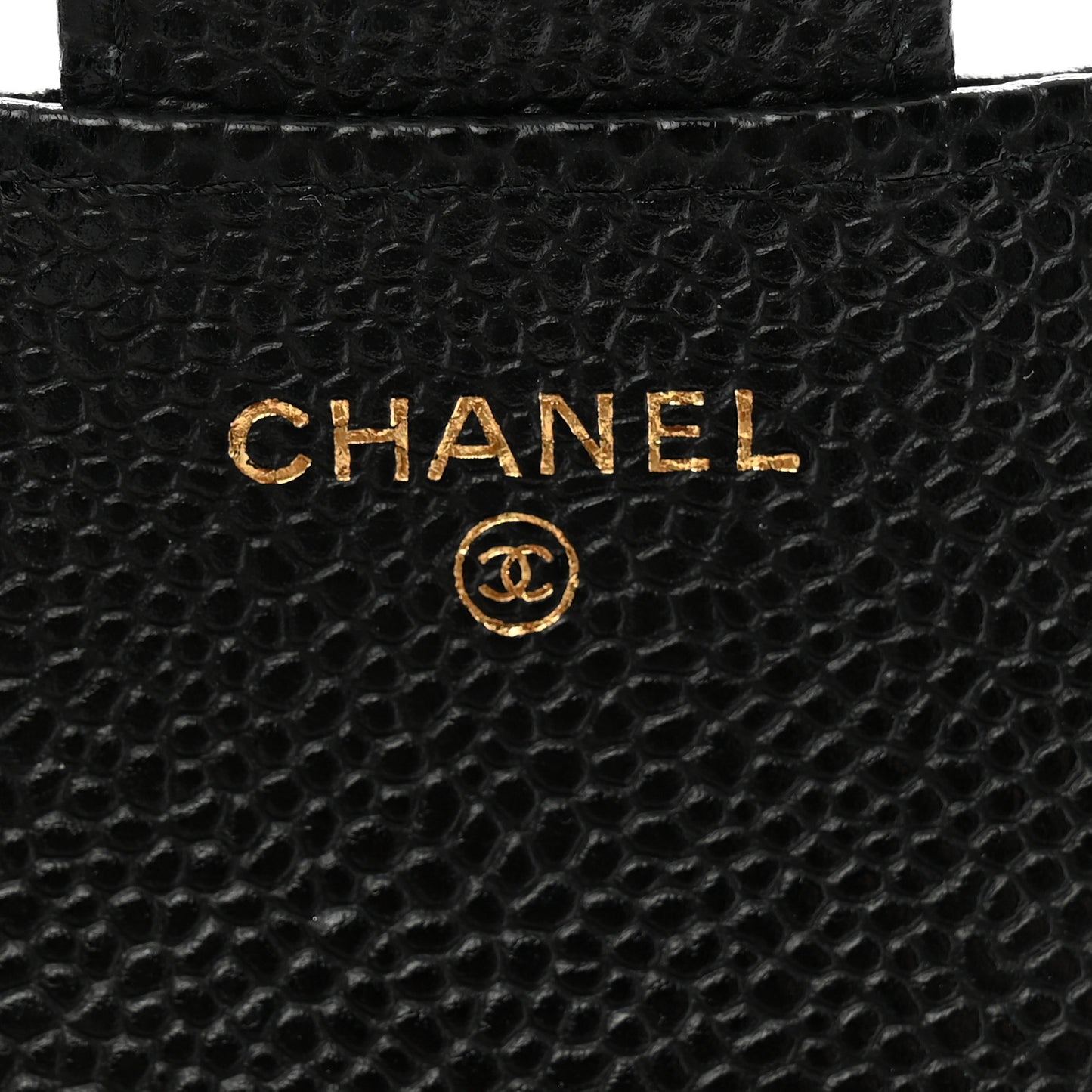 Caviar Quilted Compact Flap Wallet Black