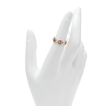 Hermes 18K Rose Gold PM Chaine D'Ancre Enchainee Ring 51 5.75 2 of 6