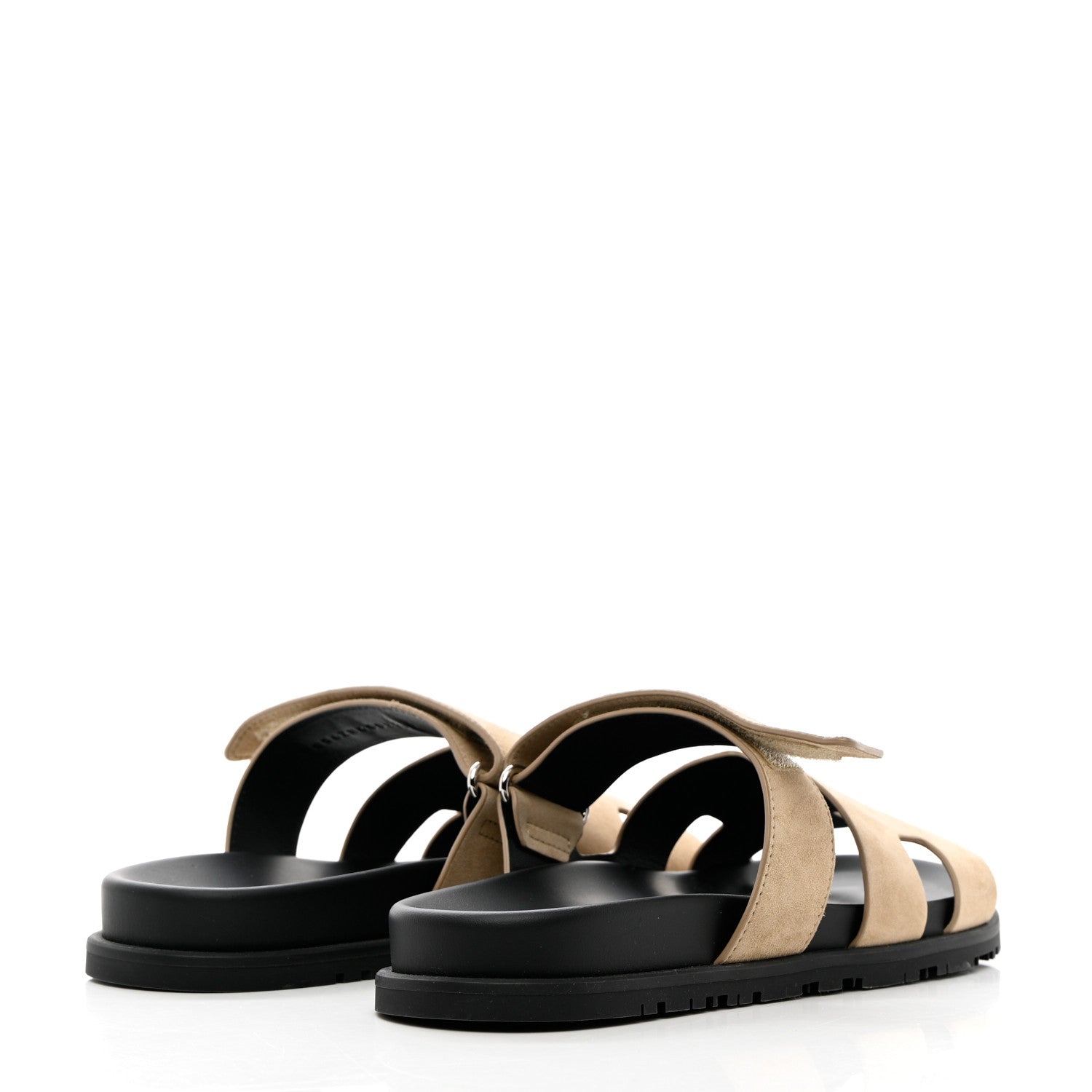 Hermes Suede Goatskin Mens Chypre Sandals 40 Beige Argile 4 of 11