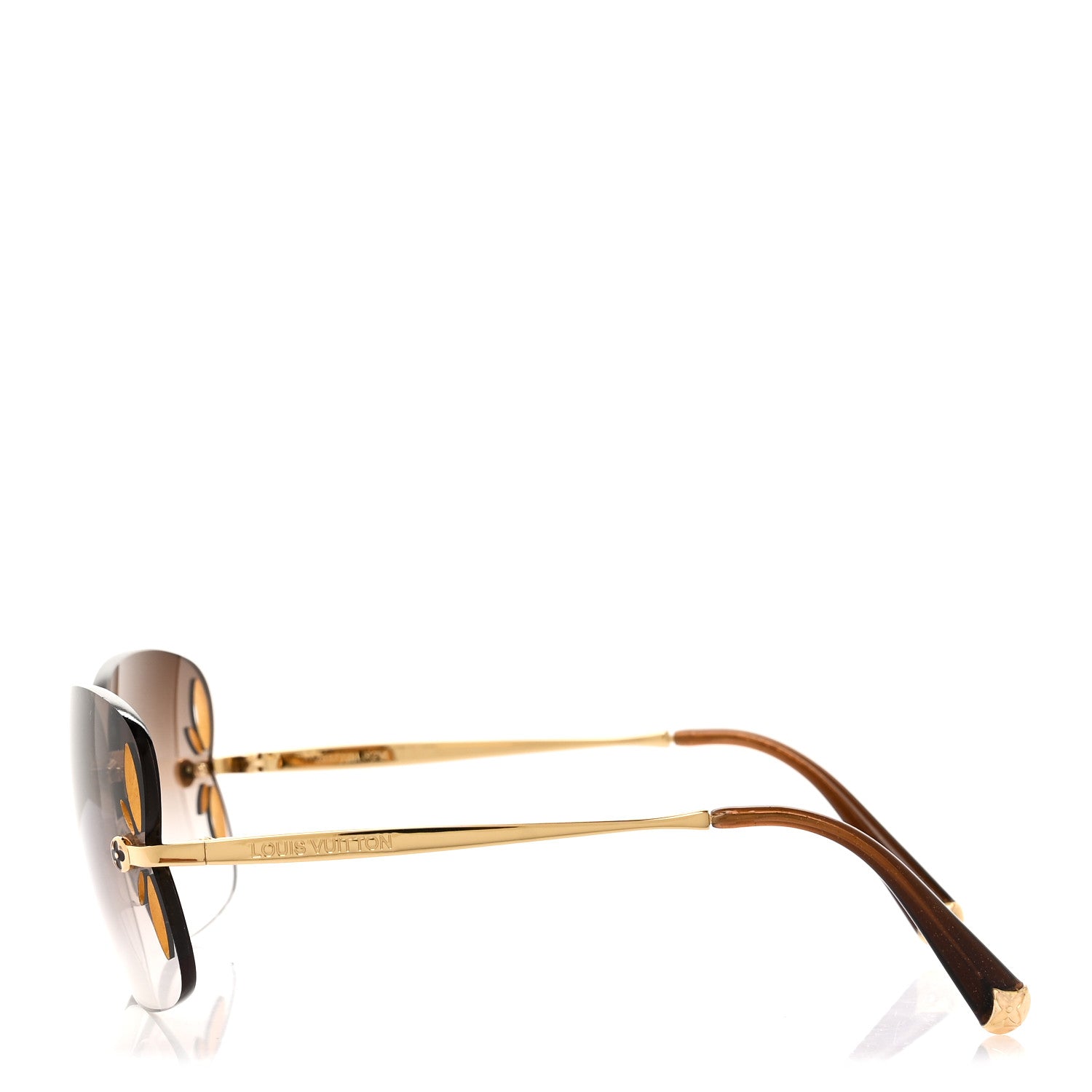 Louis Vuitton Lily Sunglasses Z0371U Brown Glitter 3 of 6