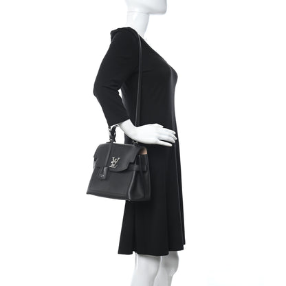 Louis Vuitton Calfskin Lockme Ever BB Black 2 of 10