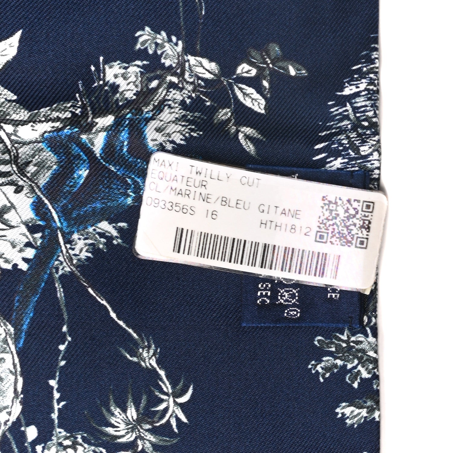 Hermes Silk Equateur Maxi Twilly Marine Bleu Gitane 4 of 4