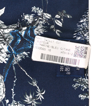 Hermes Silk Equateur Maxi Twilly Marine Bleu Gitane 4 of 4