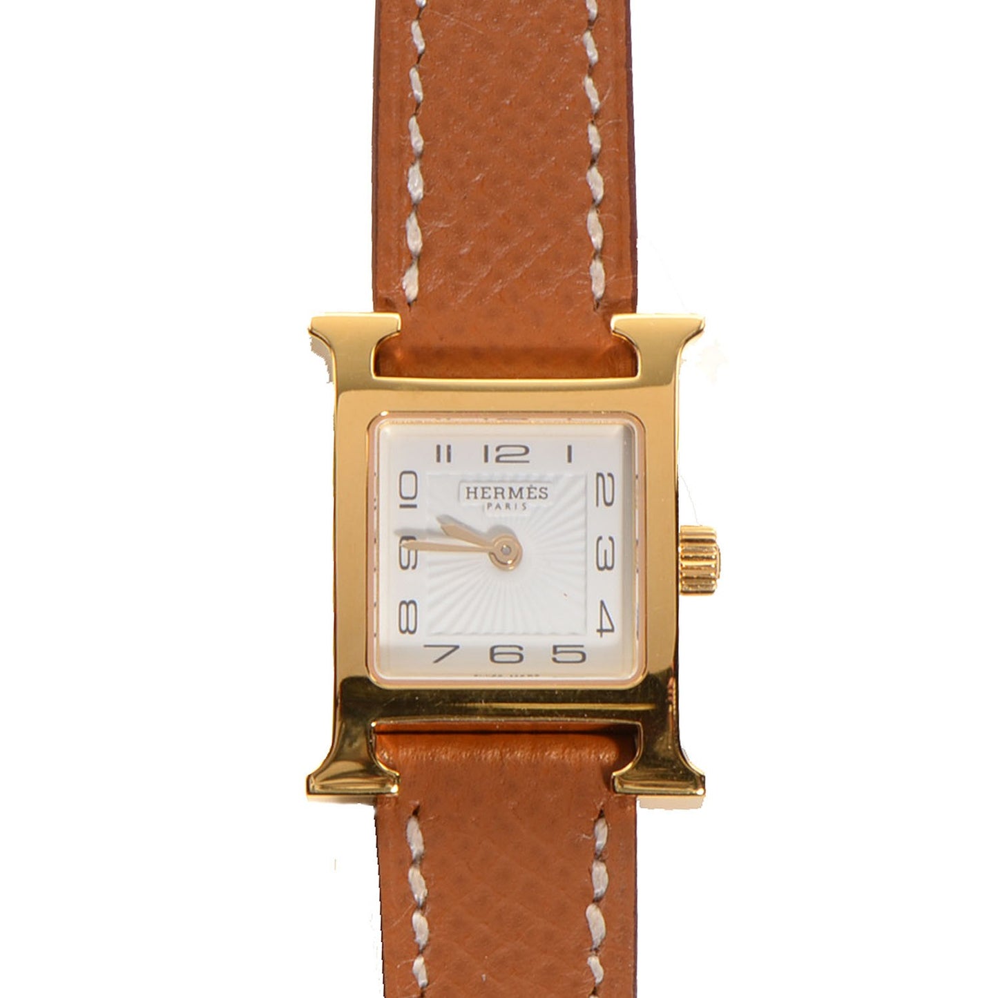 Stainless Steel Epsom 21mm Heure H Hour Quartz Watch Gold