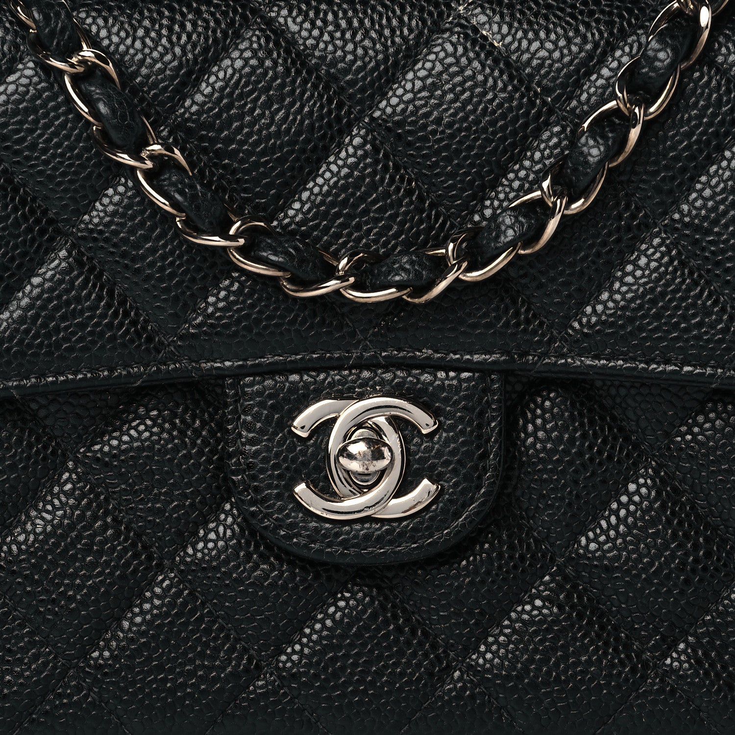 Chanel Caviar Quilted Mini Square Flap Black 8 of 11