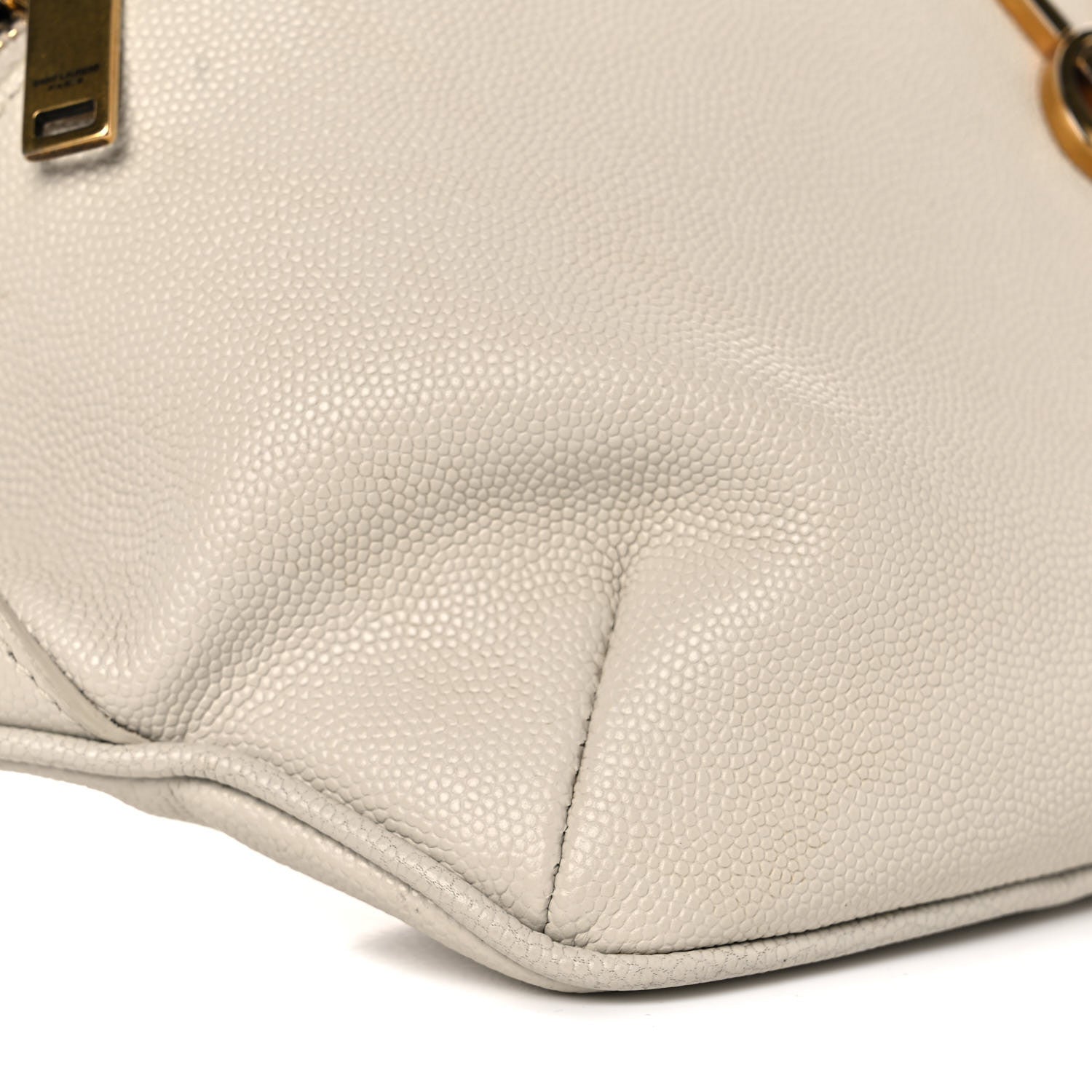 Saint Laurent Grain De Poudre Monogram Belt Bag Blanc Vintage 7 of 13