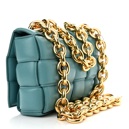 Bottega Veneta Lambskin Maxi Intreccio Padded Chain Cassette Crossbody Bag Linoleum 3 of 9