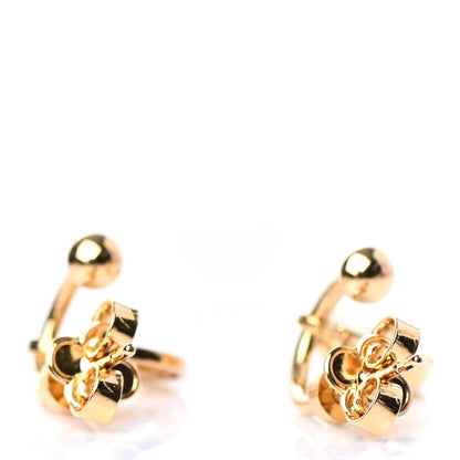 Louis Vuitton Brass Blooming Earrings Gold 3 of 5