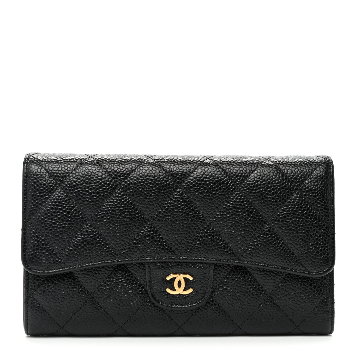 Chanel Caviar Quilted Large Flap Wallet Black 1 of 8