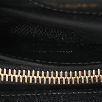 Saint Laurent Sheepskin Matelasse Chevron Monogram Medium College Bag Black 6 of 9