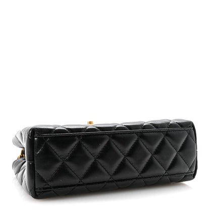 Chanel Shiny Aged Calfskin Quilted Nano Kelly Shopper Black 4 of 11