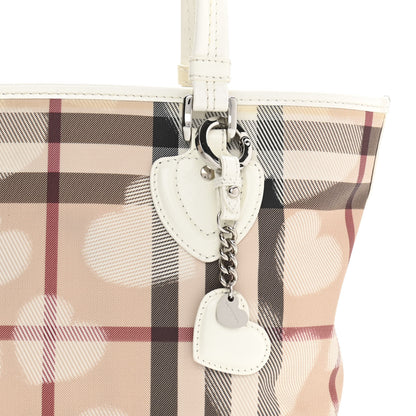 Burberry Supernova Check Hearts Small Nickie Tote White 8 of 10
