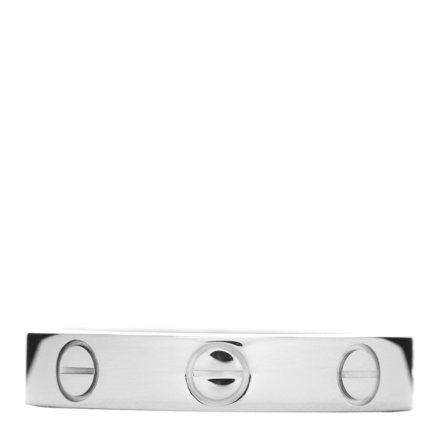18K White Gold 3.5mm LOVE Wedding Band Ring 50 5.25