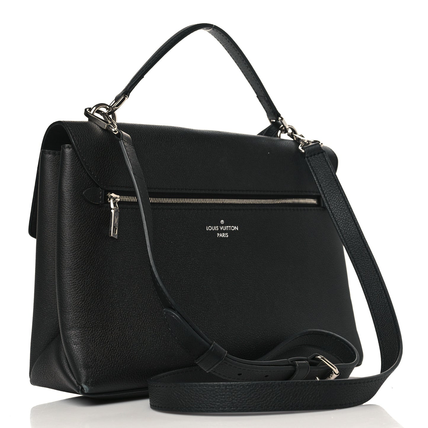 Soft Calfskin My Lockme Top Handle Black
