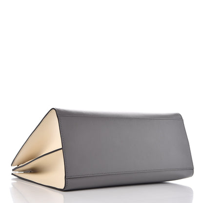 Gucci Nappa Bamboo Web Medium Nymphaea Top Handle Bag Deep Grey Mystic White 5 of 11