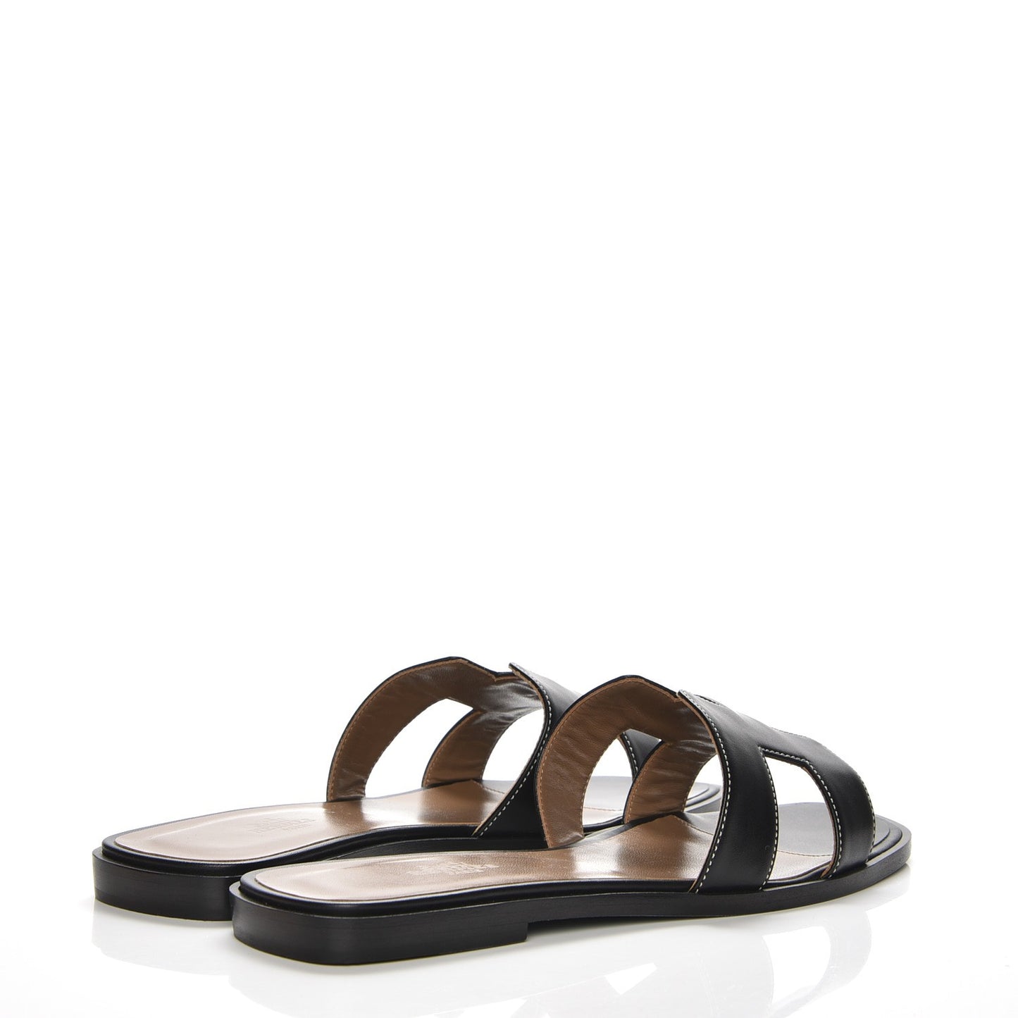Box Calfskin Oran Sandals 38.5 Black