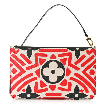 Louis Vuitton Monogram Giant Crafty Neverfull MM GM Pochette Creme Rouge Black 1 of 9