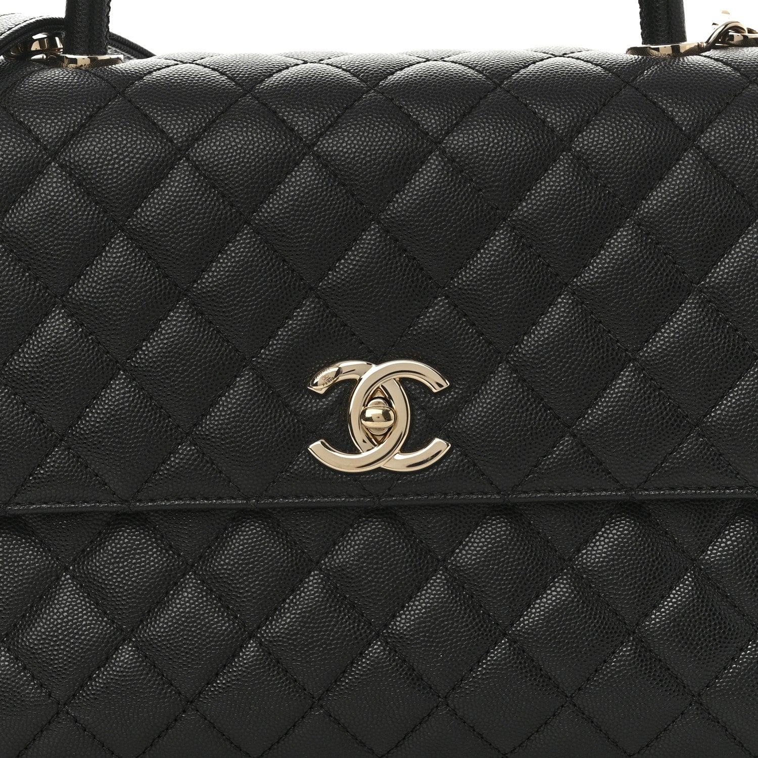 Chanel Caviar Quilted Medium Coco Handle Flap Black 9 of 11