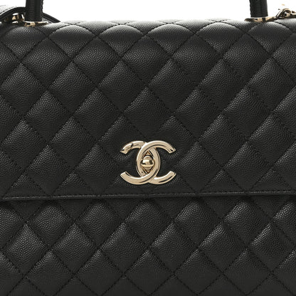 Chanel Caviar Quilted Medium Coco Handle Flap Black 9 of 11