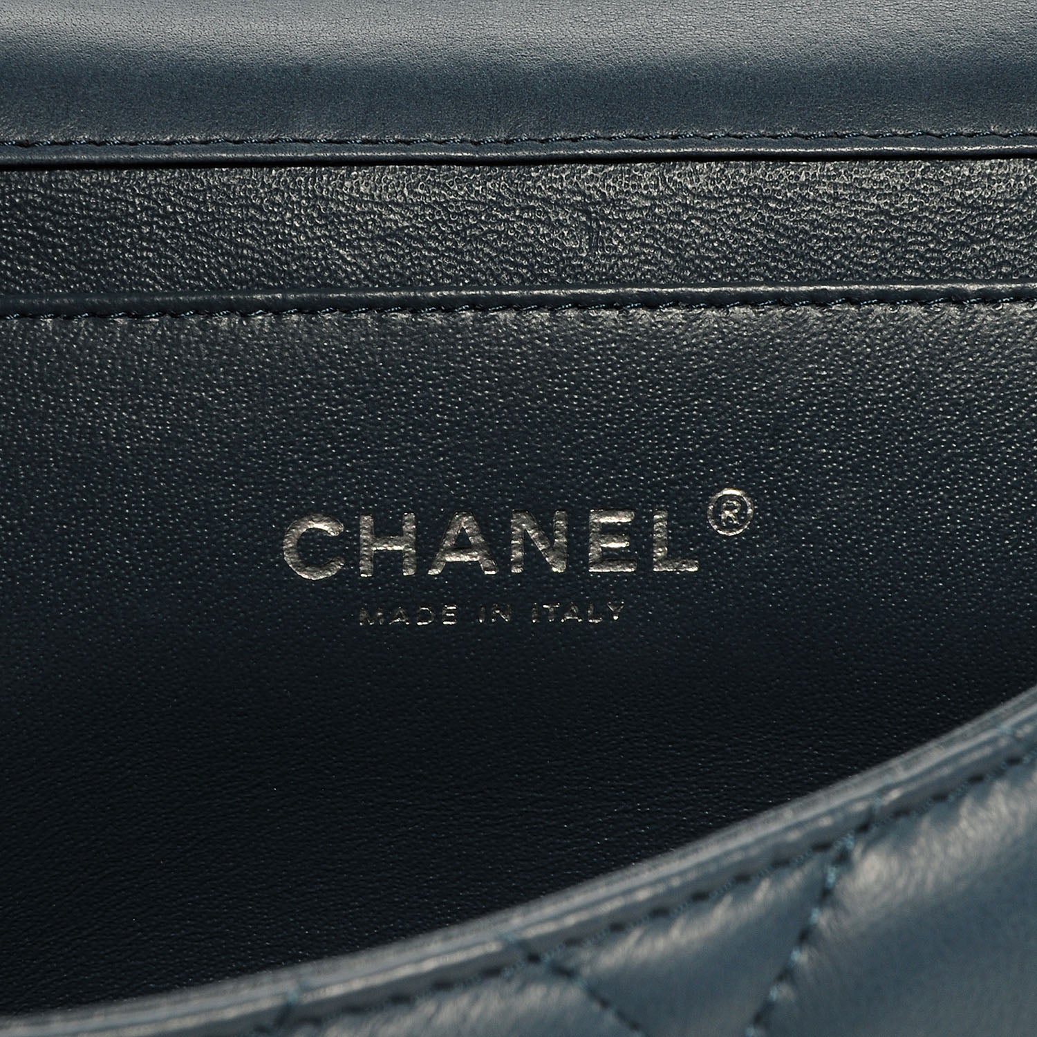 Chanel Lambskin Quilted Clutch with Chain Flap Blue 7 of 9