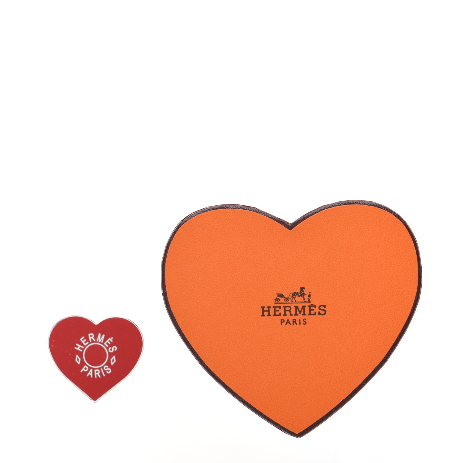 Hermes Palladium Coeur Scarf Ring Rouge 7 of 7