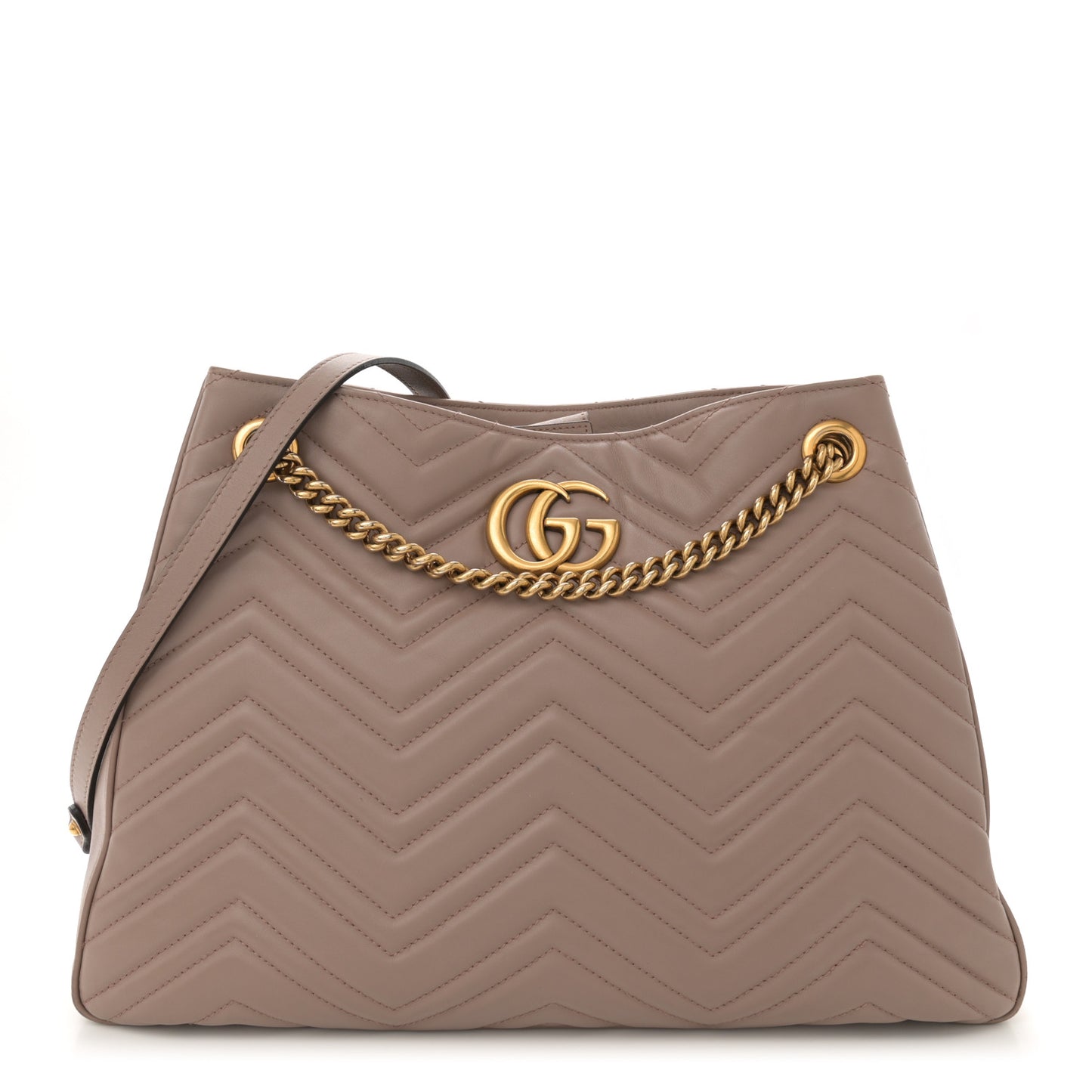 Calfskin Matelasse Medium GG Marmont Shoulder Tote Bag Porcelain Rose