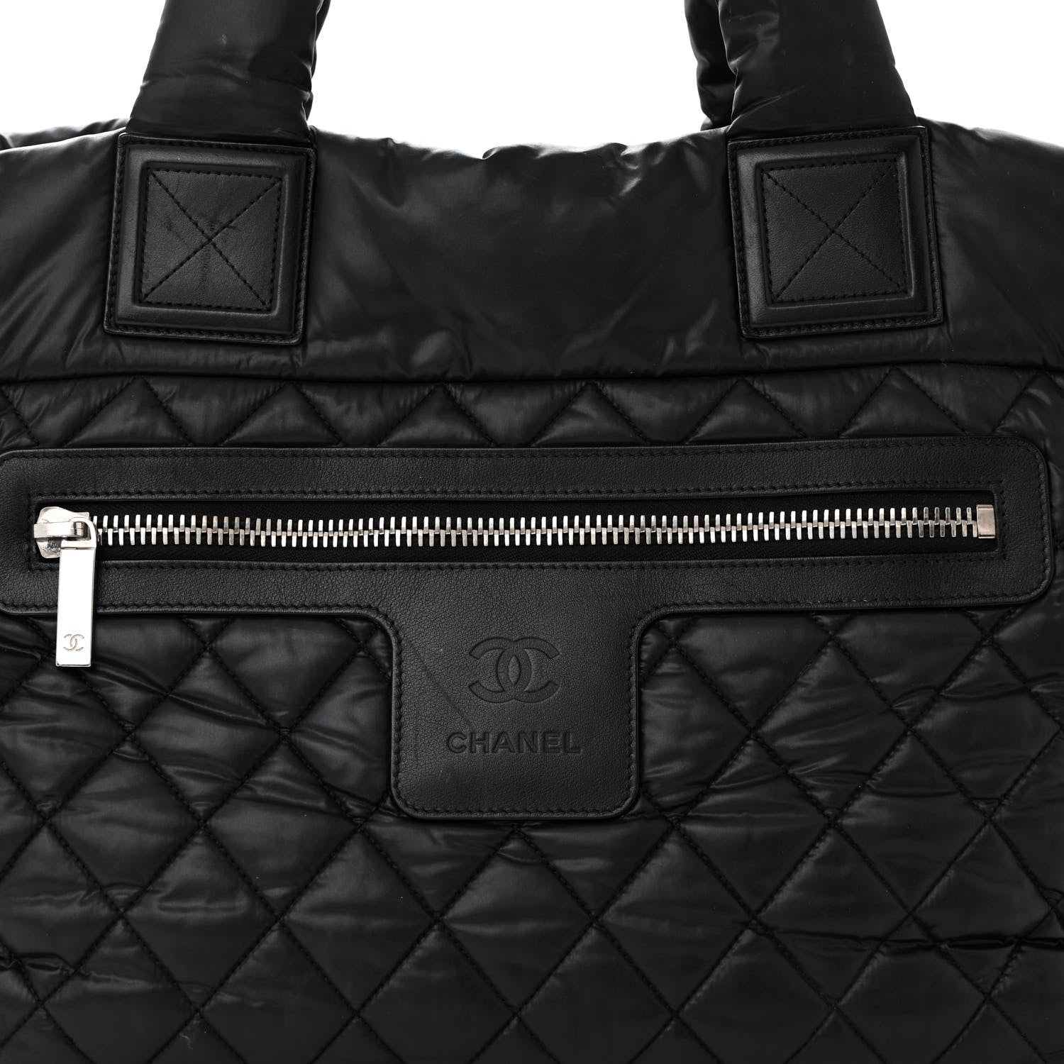 Chanel Nylon Quilted Large Coco Cocoon Tote Black 12 of 21