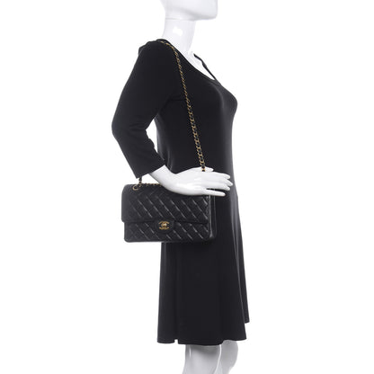 Chanel Caviar Quilted Medium Double Flap Black 2 of 9