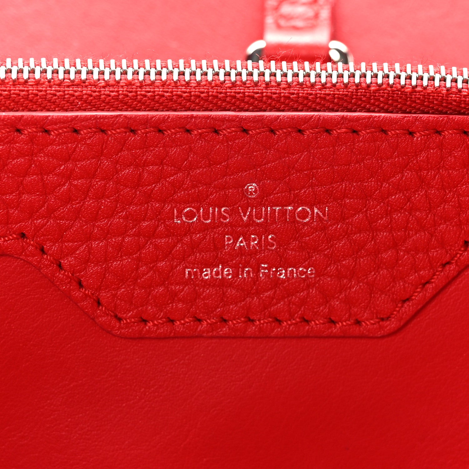 Louis Vuitton Taurillon Capucines PM Scarlet 6 of 8