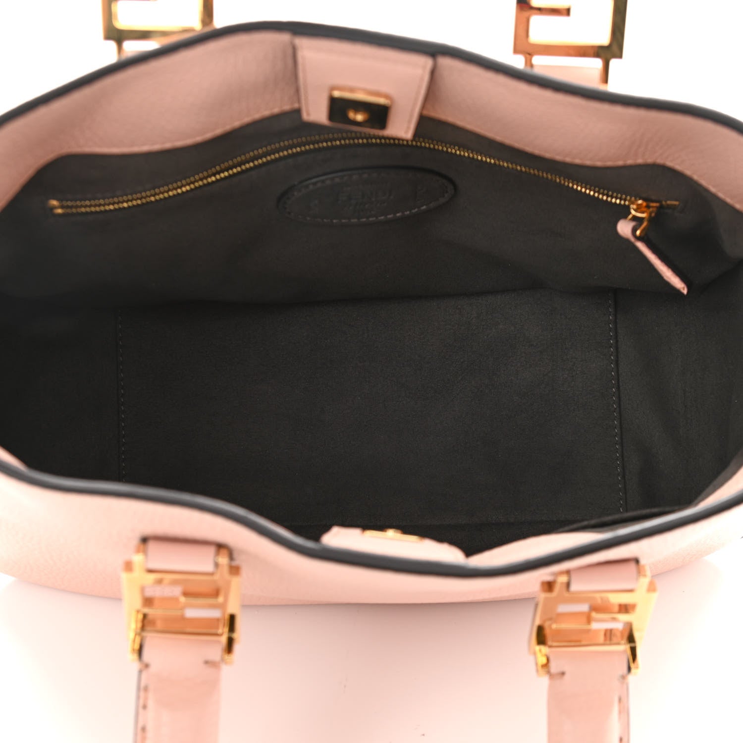 Fendi Cuoio Romano Selleria Small FF Tote Cipria 4 of 10