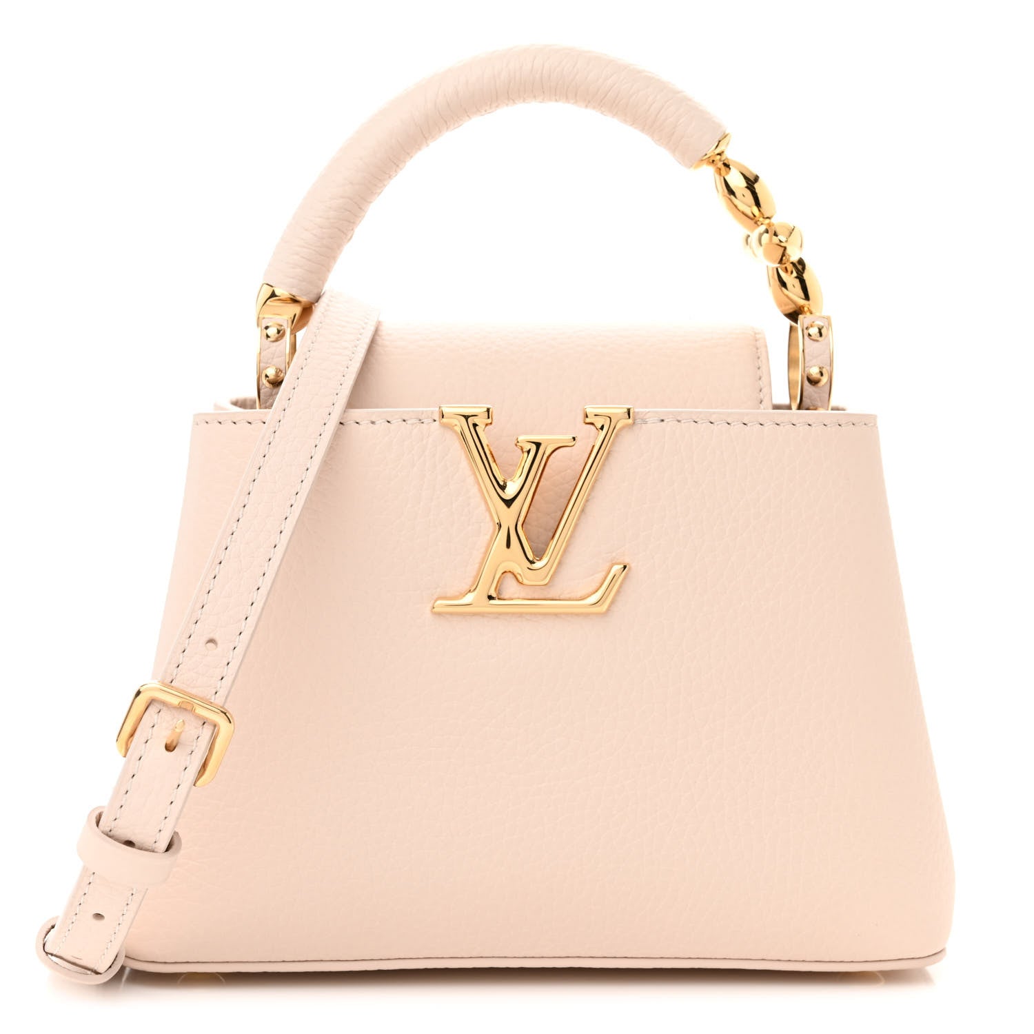 Louis Vuitton Taurillon Embellished Flower Handle Capucines Mini