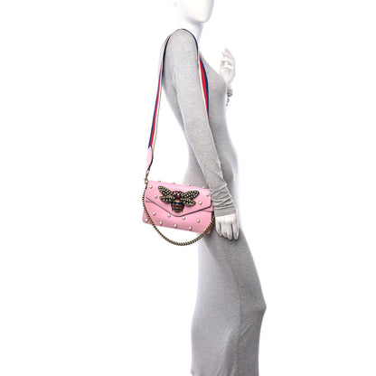 Gucci Nappa Pearl Studded Mini Queen Margaret Broadway Shoulder Bag Sugar Pink 2 of 13