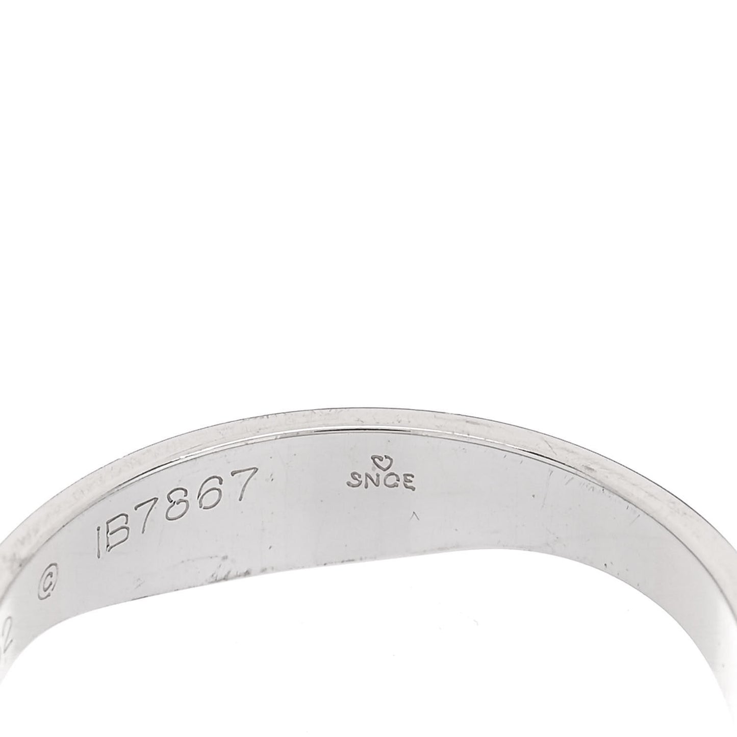 18K Pink White Gold Love Me Band Ring Set of 2 52 6