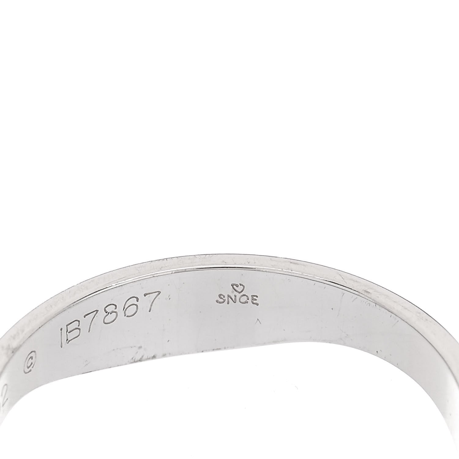 Cartier 18K Pink White Gold Love Me Band Ring Set of 2 52 6 6 of 6